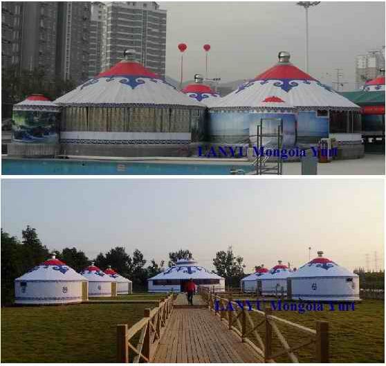 Açık Dome Partisi Lüks Moğolistan Yurt Ger Tent